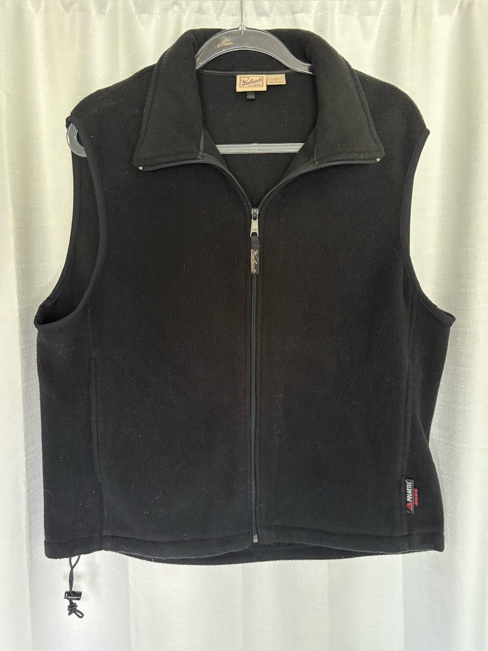 Woolrich - Black Men's Fleece Vest - Full Zip